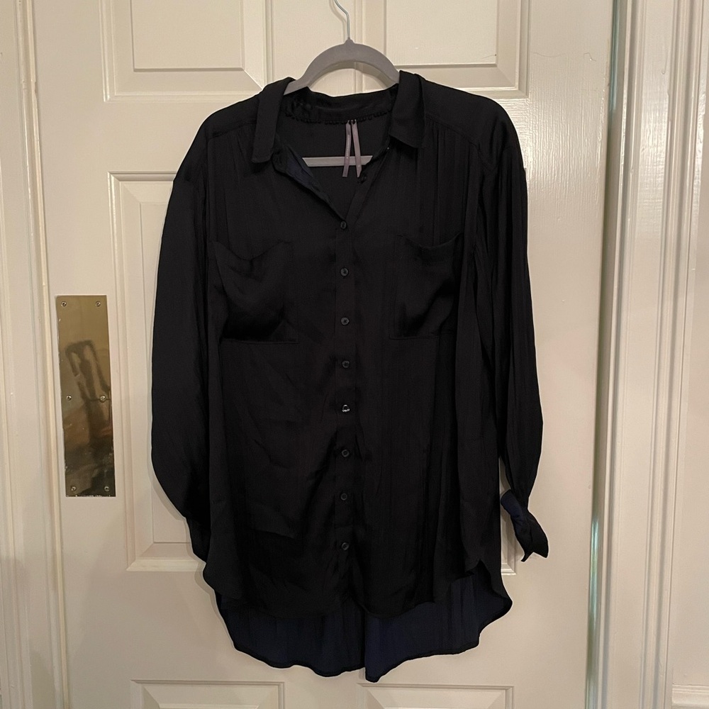 Anthropologie Black Button-Up Shirt